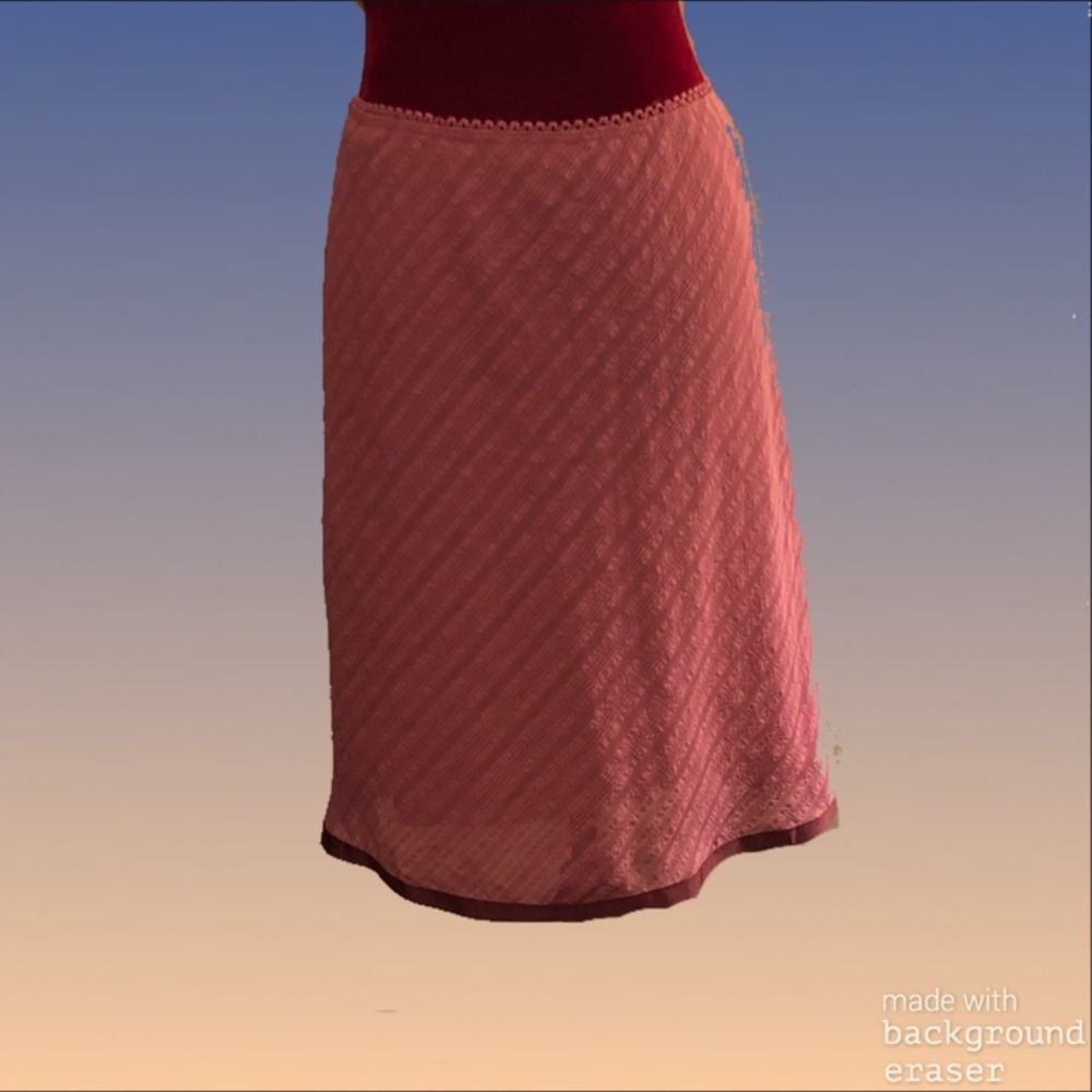 Lux midi skirt, elastic waist, thulian pink, Sz M